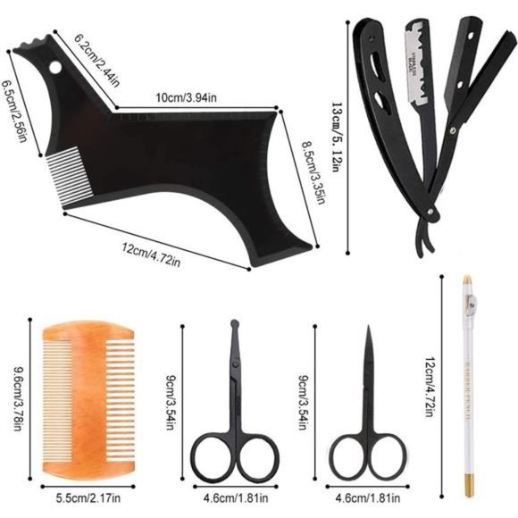 Beard Shaper, Beard Shaping Tools, Include Beard Template Guide, Professional - Picture 6 of 7
